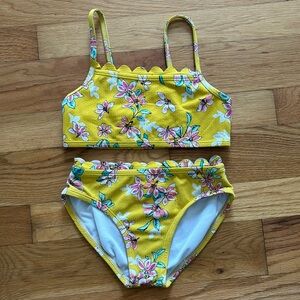Retro Vintage Style Scalloped Bikini Floral 2 Piece Swimsuit Bathing Suit